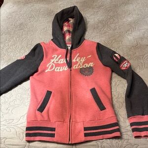 Harley-Davidson Pink and Charcoal Hoodie